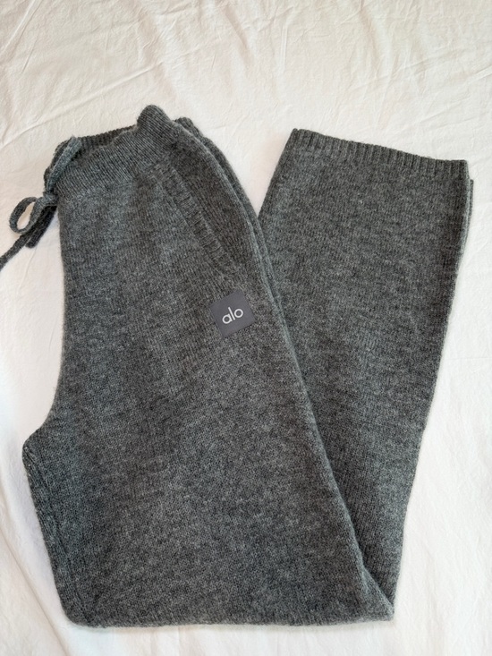 ALO Yoga Pants - Alo Yoga Wool Cashmere Knit Lounge Pants XS Gray Soft Cozy Luxury